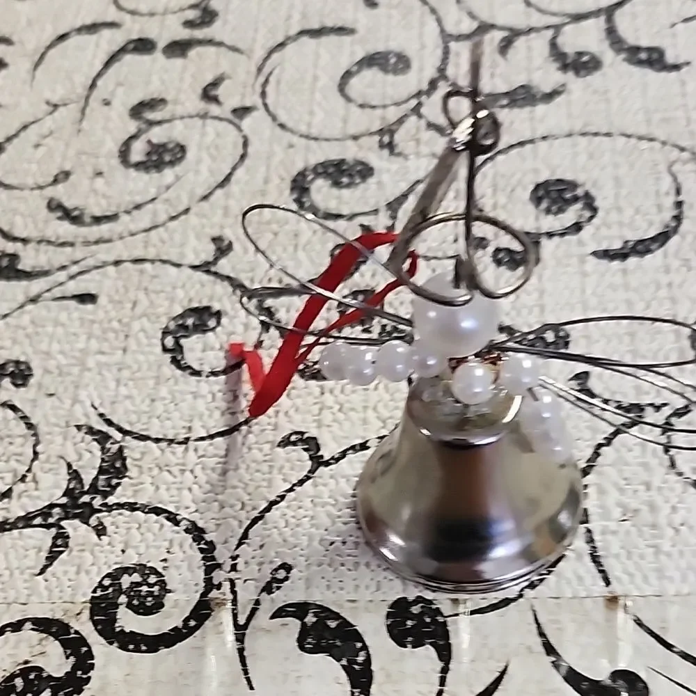 Silver and Pearl Angel Ornament